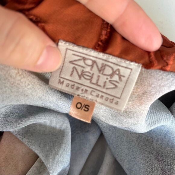 Zonda Nellis Velvet Burnout Shawl Kimono Jacket Silk Blend One Size - Picture 3 of 8